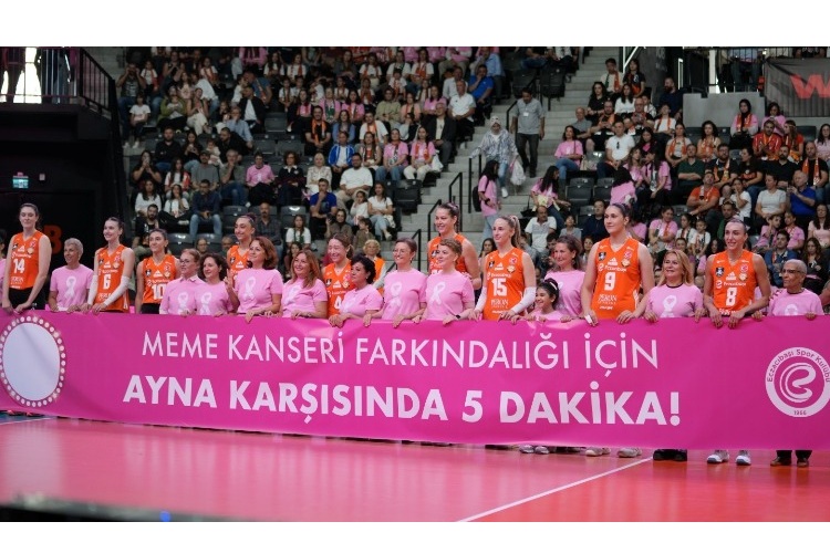Memorial ve Eczac�ba�� Spor Kulübü, Meme Kanseri Fark�ndal���n� Fileye Ta��d�
